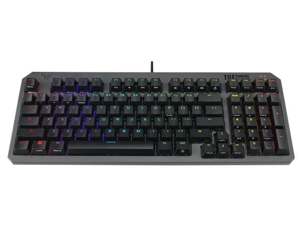 ASUS TUF Gaming K3 Gen II - Tastatur - 96% - bakgrunnsbelyst - USB - QWERTY - USA - tastsvitsj: ROG RX RED optisk mekanisk - svart