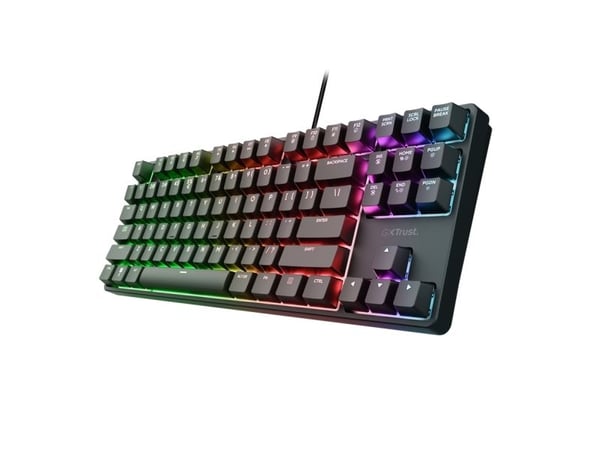 Trust GXT 864 Cada, Koblet med ledninger (ikke trådløs), USB, Mekanisk nøkkelbryter, QWERTY, RGB LED, Svart