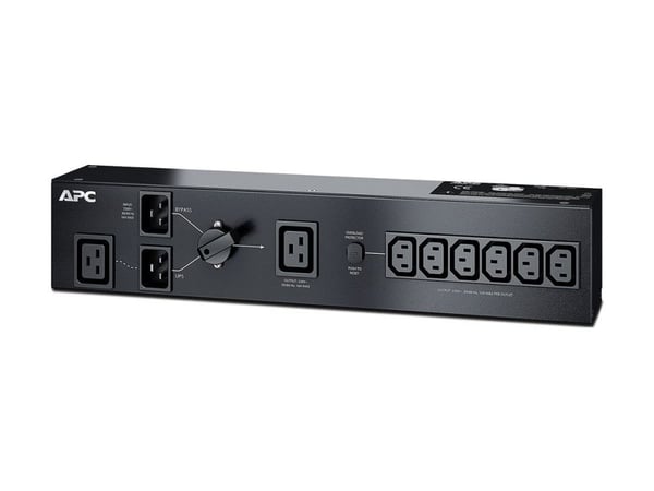 APC Service Bypass Panel - Strømfordelerenhet (kan monteres i rack) - AC 230 V - 3000 VA - inngang: IEC 60320 C20 - utgangskontakter: 8 - 2U - svar...