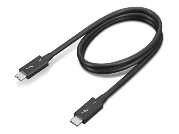 Lenovo - Thunderbolt-kabel - USB-C (hann) til USB-C (hann) - Thunderbolt 4 - 70 cm - 8K 60Hz støtte, 4K 60Hz støtte - svart