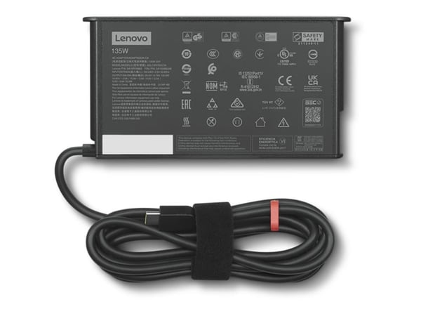 Lenovo ThinkPad - Strømadapter - AC 100-240 V - 135 watt - svart - for ThinkPad P16s Gen 1 21BT, 21BU