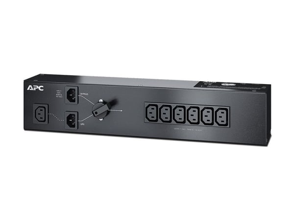 APC Service Bypass Panel - Strømfordelerenhet (kan monteres i rack) - AC 230 V - 1500 VA - inngang: IEC 60320 C14 - utgangskontakter: 7 - 2U - svar...