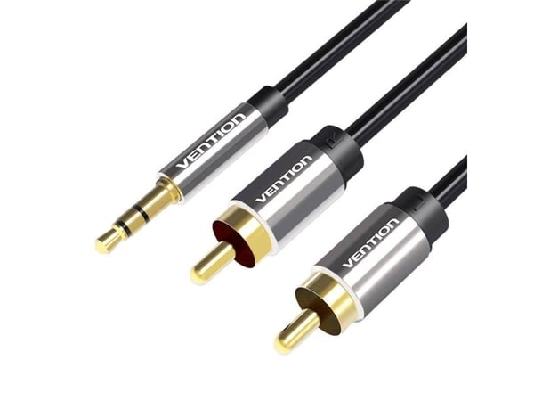 Vention BCFBD kabel 2xRCA (Cinch) jack til 3,5 mm 0,5 m (svart)