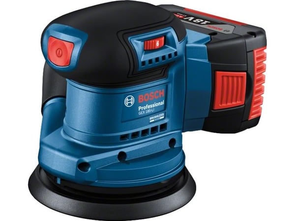 Bosch GEX 185-LI Professional, Epäkesko hiomakone, Satunnainen orbitaali, Sininen, Harjaton, Saksa, 6000 RPM