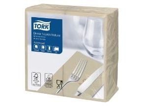 Tork Advanced Dinner - lautasliina - koko 39 x 39 cm - kertakäyttöinen - luonnonvärinen - (12 pakkausta x 150 kpl laatikossa)
