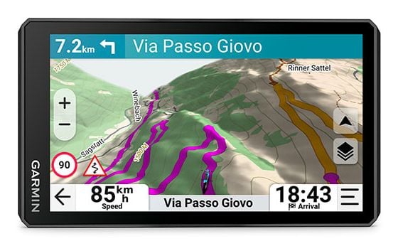 Garmin zumo XT3, 11,9 cm (4,7"), 1280 x 720 piksler, TFT, 101,6 x 58,4 mm (4 x 2,3"), horisontal/vertikal, Multi-touch