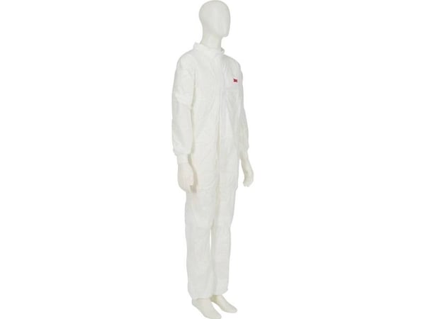 3M 4520-M, Hvit, M, Unisex, Glidelås, Front, Spunbond Meltblown Spunbond (SMS)