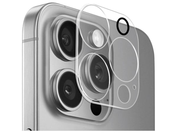PURO PUSDGLIPHONE16P, Linsskydd, Transparent, Härdat glas, Apple, iPhone 16 Pro/16 Pro Max, 15 g