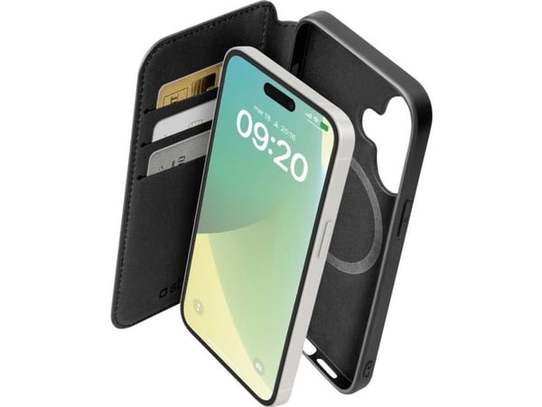 SBS TEBKMAGSFIP1661K, Lommebok-etui, Apple, iPhone 16, 15,5 cm (6.1"), Svart