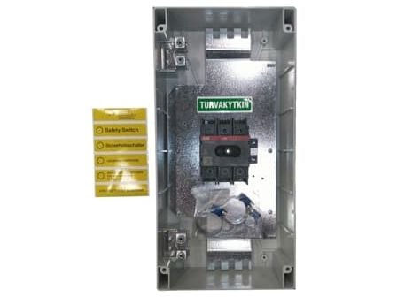 Turvakytkin 3-napainen 90A EMC musta kahva muovi OTE90T3M