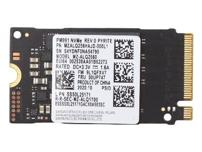 Samsung - SSD - 256 GB - sisäinen - M.2 2242 - PCIe 3.0 x4 (NVMe) - FRU - IdeaCentre C5 14IMB05; G5 14AMR05; IdeaCentre Mini 5 01IMH05; ThinkCentre...