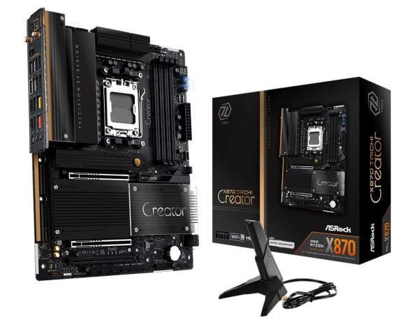ASRock X870 TAICHI CREATOR - Hovedkort - ATX - Socket AM5 - AMD X870 Chipset - USB4, USB 3.2 Gen 1, USB 3.2 Gen 2, USB-C 3.2 Gen 2x2 - 10 Gigabit L...
