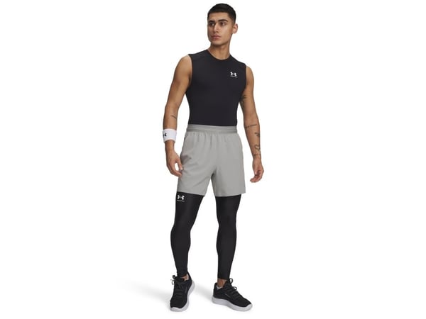 Under Armour HeatGear, Åtsittande leggings, Hankoppling, Svart, Vuxen, Monokromatiskt, S