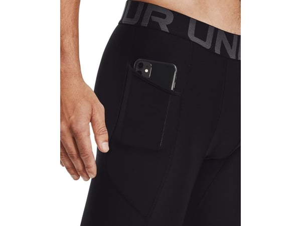 Under Armour HeatGear, Åtsittande leggings, Hankoppling, Svart, Vuxen, Monokromatiskt, S
