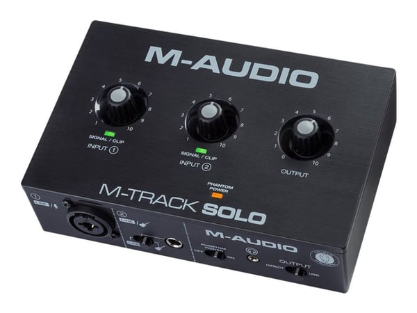 M-Audio M-Track Solo - Lydgrensesnitt - 48 kHz - 109 dBA SNR - USB