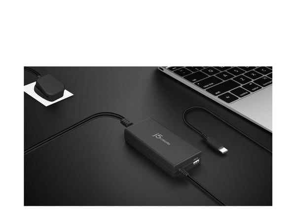 j5create JUP2290C Super Charger - Strømadapter - AC 100-240V - 100 Watt - utgangskontakter: 2 - svart