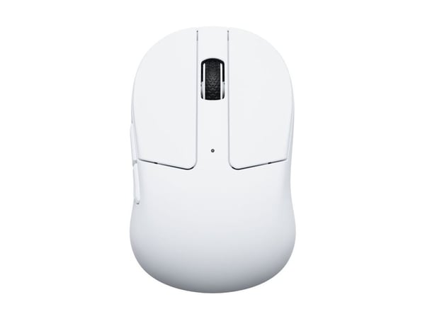Keychron M4 - Mus - ergonomisk - optisk - 5 knapper - trådløs, kablet - 2.4 GHz, Bluetooth 5.3, USB-C - hvit