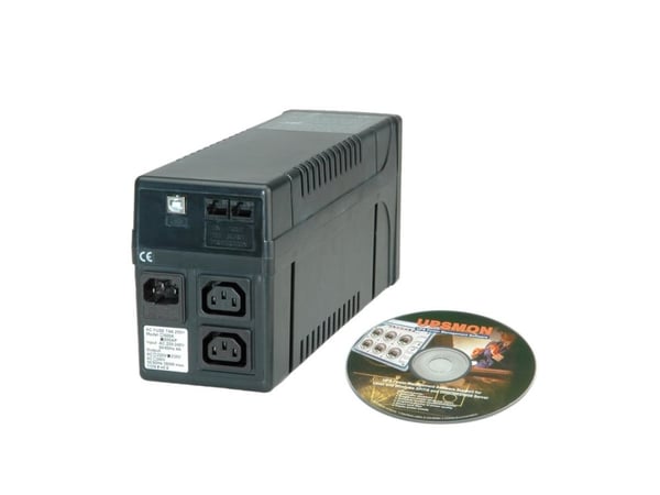 VERDI 600 - UPS - AC 230 V - 420 Watt - 600 VA - USB - utgang-stikkforbindelse: 2 - sort