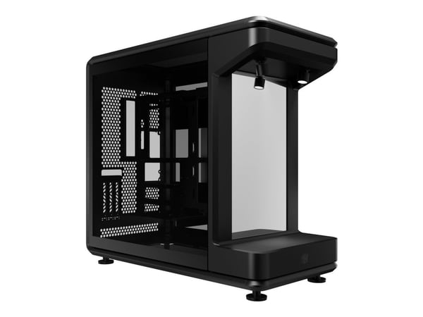 Cooler Master MasterFrame 360 Stage Mirror - Mid tower - ATX - sidepanel med vindu (herdet glass) (ATX) - svart - USB/lyd