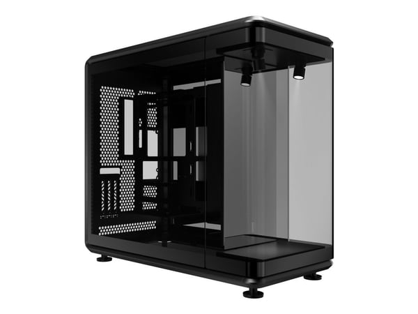 Cooler Master MasterFrame 360 Panorama - Mid tower - ATX - sidepanel med vindu (herdet glass) (ATX) - svart - USB/lyd