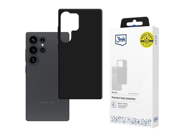 3mk Matt Case - Baksidedeksel for mobiltelefon - termoplast-polyuretan (TPU) - svart - for Samsung Galaxy S25 Ultra