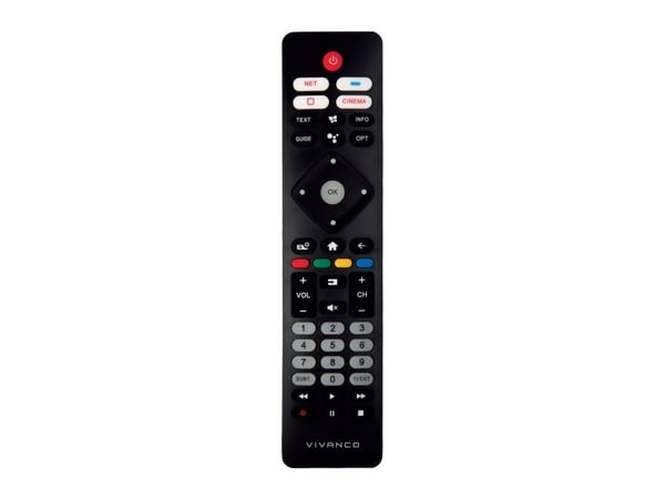 Vivanco VVREMOTEPHIL, TV, IR trådlös, Tryckknappar, Svart
