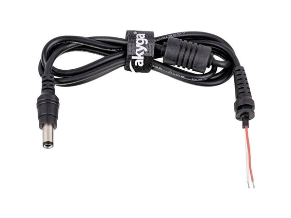 Akyga AK-SC - Strömkabel - DC-jack 6,3 x 3,0 mm till blank tråd - 50 V - 1.2 m - svart