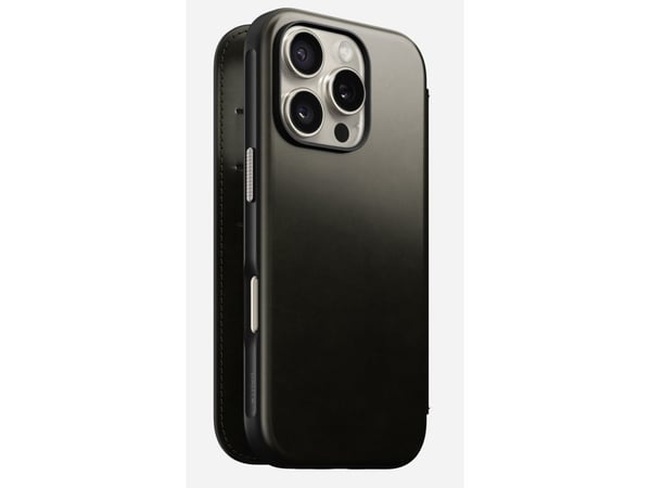 Nomad Modern Leather Folio, Etui, Apple, iPhone 16 Pro, 16 cm (6.3"), Grønn Nomad Modern Leather Folio, Etui, Apple, iPhone 16 Pro, 16 cm (6.3"), Grønn