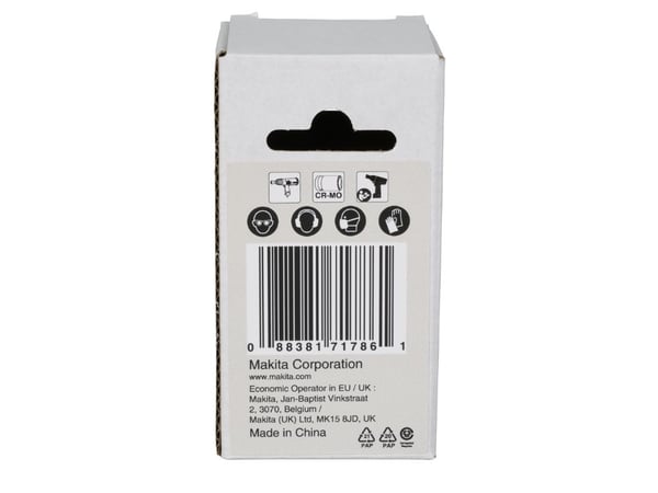 Makita E-22252, Kraftpipe, Svart, 1 hoder, 3/8", Metrisk, 22 mm