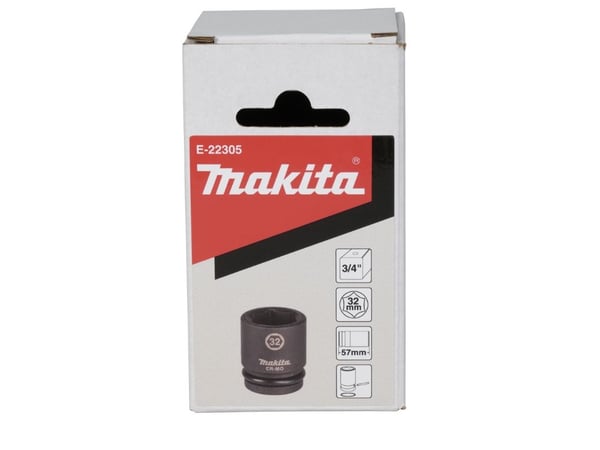 Makita E-22305, Kraftpipe, Svart, 1 hoder, 3/8", Metrisk, 32 mm