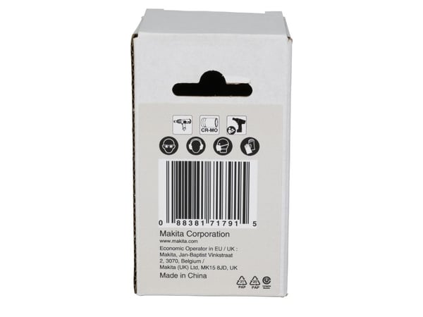 Makita E-22305, Kraftpipe, Svart, 1 hoder, 3/8", Metrisk, 32 mm
