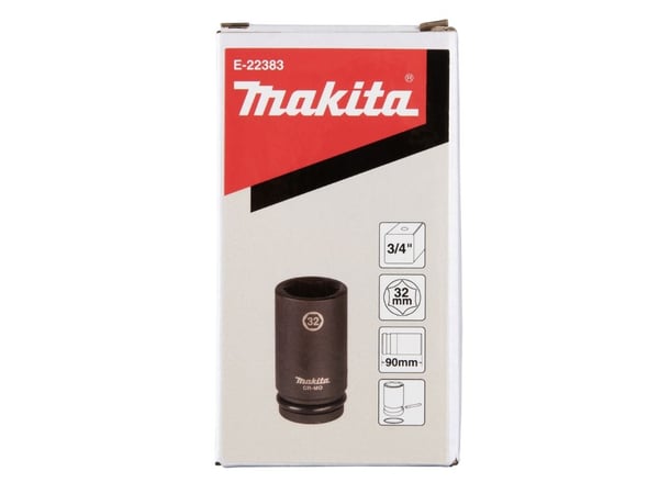 Makita E-22383, Kraftpipe, Svart, 1 hoder, 3/8", Metrisk, 32 mm