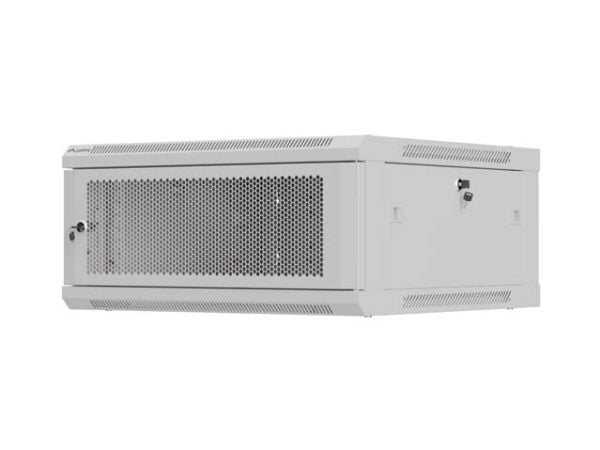 LANBERG 19" 4U 600X600 GRÅ STATIV MED UTSTANSEDE DØRER (FLAT PAKKE)