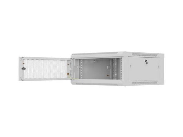 LANBERG 19" 4U 600X600 GRÅ STATIV MED UTSTANSEDE DØRER (FLAT PAKKE)