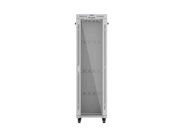 Lanberg FF01-6642-12SL, Frittstående hylle, 42U, 1200 kg, Rack skinner, Svinghjul, 102 kg