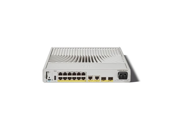 Cisco C9200CX-12P-2XGH-E, Hallittu, Gigabit Ethernet (10/100/1000), Power over Ethernet -tuki, Telineasennus
