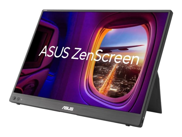 ASUS ZenScreen MB16FC - LED-skjerm - 16" - portabel - 1920 x 1200 WUXGA @ 75 Hz - IPS - 300 cd/m² - 1000:1 - 5 ms - Mini HDMI, 2xUSB-C - svart