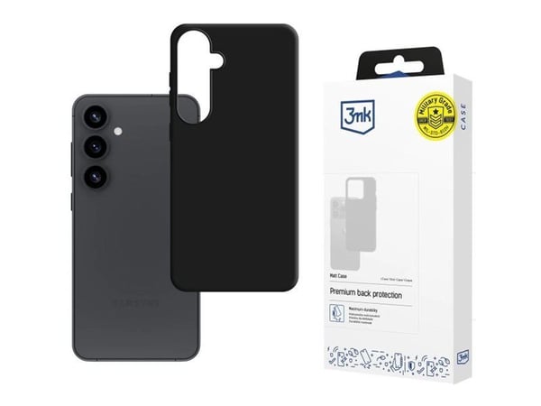 3mk Matt Case - Baksidedeksel for mobiltelefon - termoplast-polyuretan (TPU) - svart - for Samsung Galaxy S25
