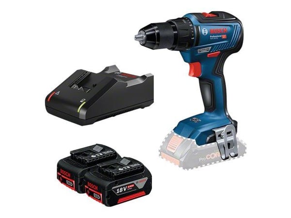 Bosch GSR Professional 18V-55 - Drill/driver - trådløs - 2 hastigheter - nøkkelfri borhylse 13 mm - 55 N·m - 2 batterier - 18 V