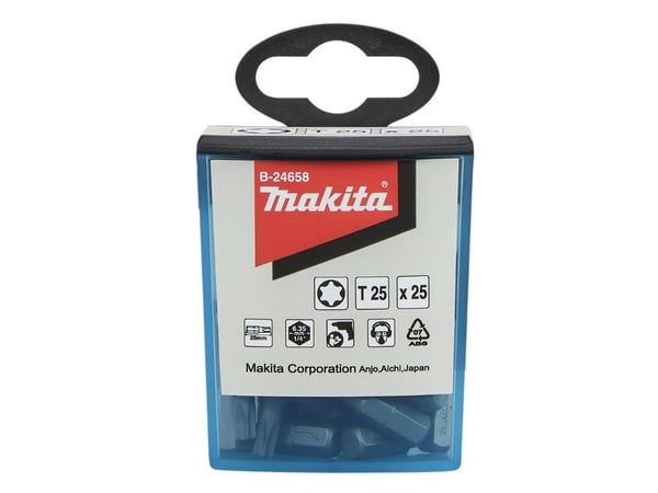 Makita B-24658, 3 stykker, Torx, 1/4", T25, 25 mm
