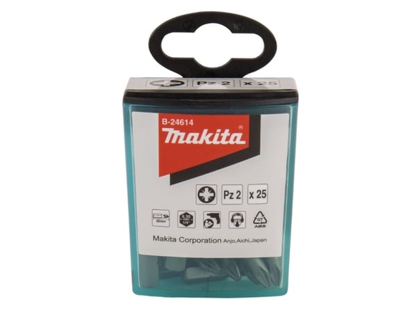 Makita B-24614, 3 stykker, Kors, 1/4", PZ 2, 25 mm