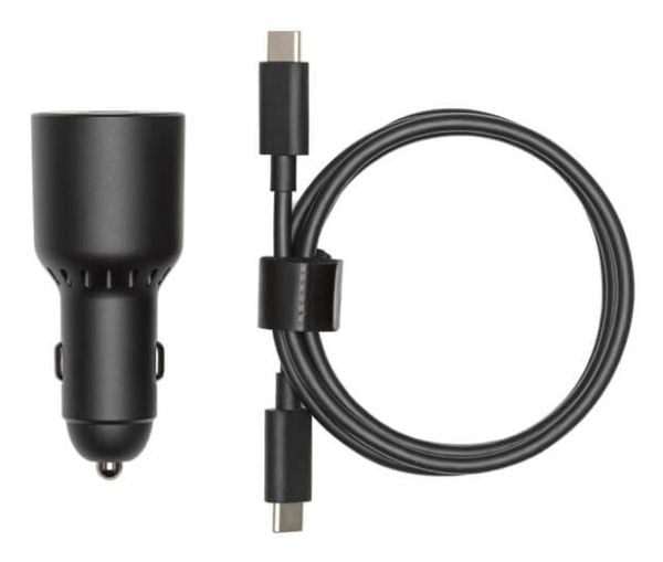 DJI CCX260-65 - Bilstrømadapter - 65 watt - 5 A - PD - 2 utgangskontakter (USB-C, USB) - på kabel: USB-C