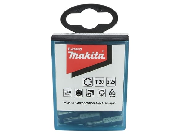 Makita B-24642, 25 stykker, Torx, 1/4", T25, 25 mm