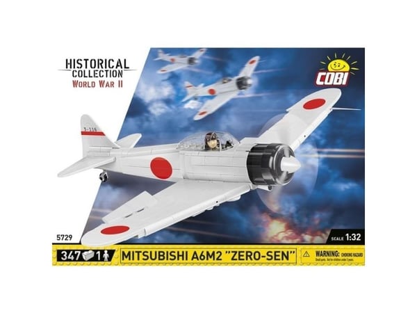 COBI Mitsubishi A6M2 "Zero-Sen", Byggsats, 3 År, 347 styck
