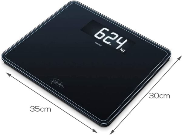 Beurer GS410 musta lasi asteikko SignatureLine