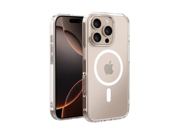 JustMobile PC-1663PCCM, Suojus, Apple, iPhone 16 Pro, 16 cm (6.3"), Läpinäkyvä