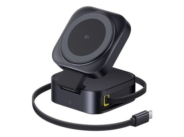 Baseus P10276800123-00, Innendørs, USB, Trådløs lading, 0,6 m, Svart