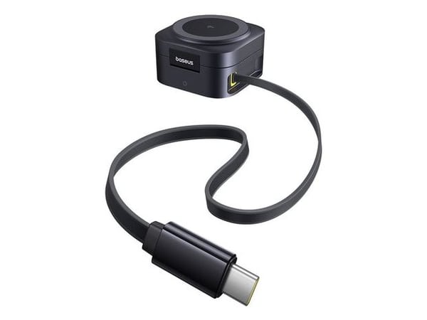 Baseus P10276800123-00, Innendørs, USB, Trådløs lading, 0,6 m, Svart