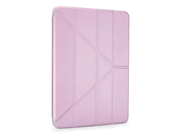 "Pipetto iPad Air 11 Origami No1 -kotelo, jossa on 5-in-1 jalusta, iskusuoja ja Apple Pencil -yhteensopiva - Purple Metallic"