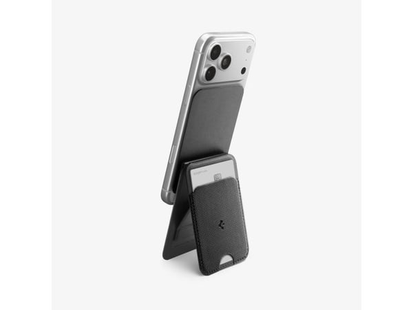 Spigen Slim Fold (Mag Fit) S314-3, Kortholder, Svart, PU lær, Apple, 1 stykker
